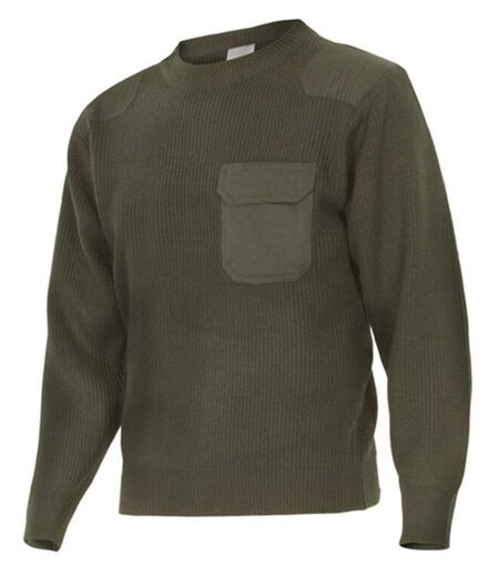 Pull col rond - Homme - VL100 - vert kaki chasseur