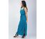 Robe longue fendue LAETITIA motif Palerme bleu Coton Du Monde-3