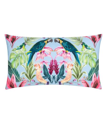 Kali birds outdoor cushion cover 30cm x 50cm sky blue Wylder