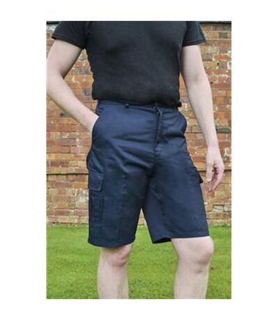 Mens cargo workwear shorts navy Absolute Apparel