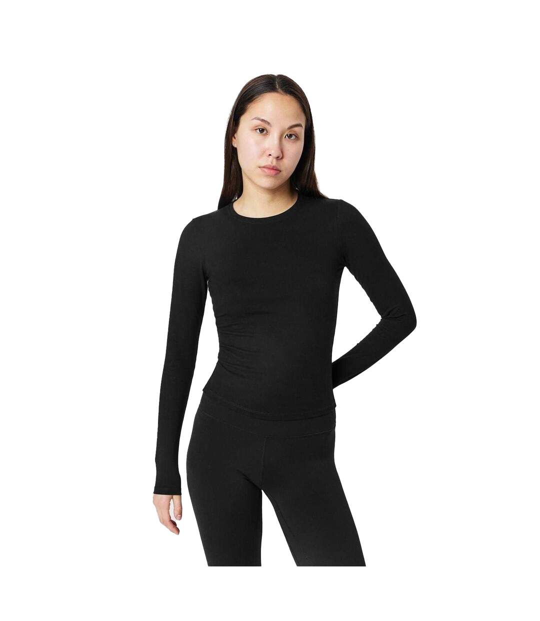 T-shirt Manches Longues Femme Noir Sweaty Betty-4
