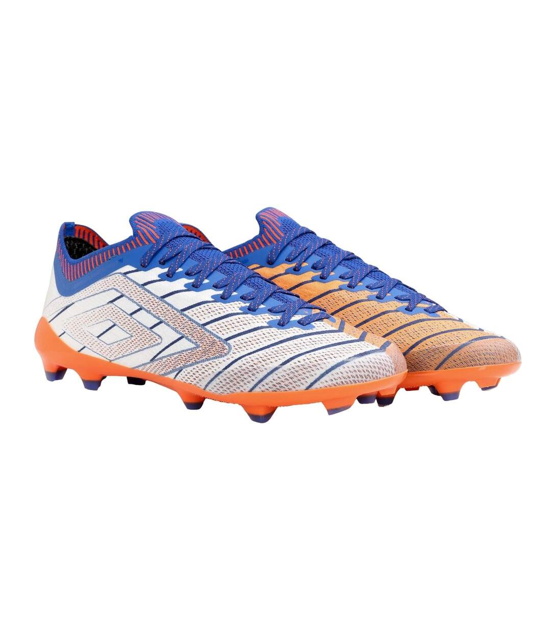 Mens velocita elixir pro firm ground football boots white/deep surf/vermillion Umbro-1