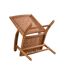 Fauteuil en teck et cuir de vache camel Munduk