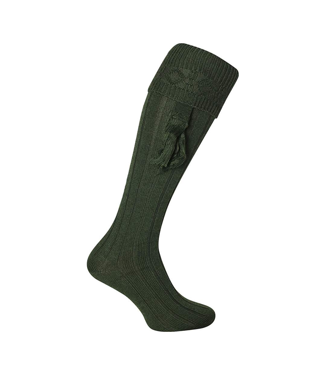 Chaussettes De Chasse Motif/style Uni Adulte Vert Jack Pyke-1