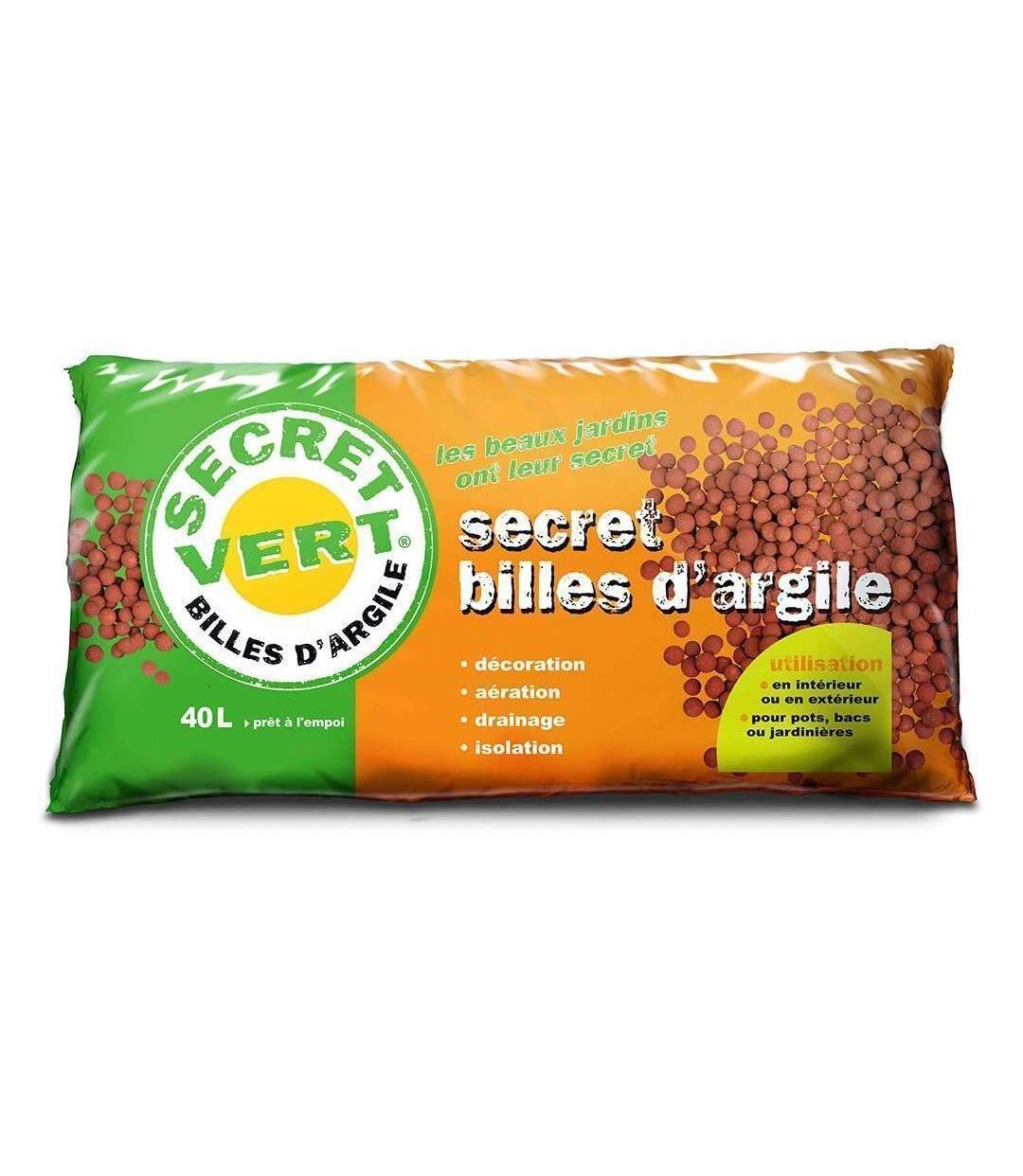 Billes d'argile intérieur extérieur 40 litres