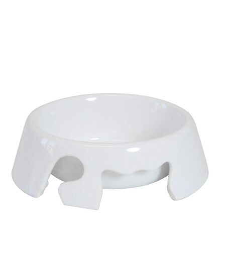 Shadow ceramic cat bowl one size white United Pets