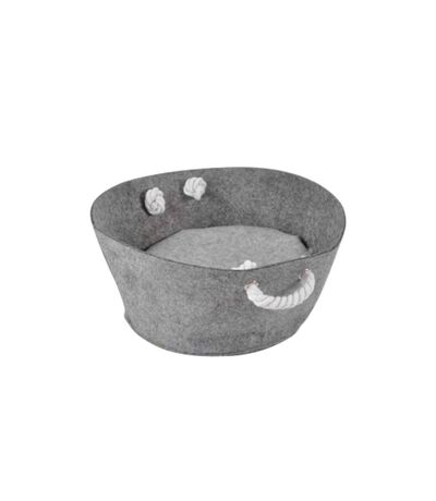 Panier pour Chien & Chat Anses en Corde 40cm Gris