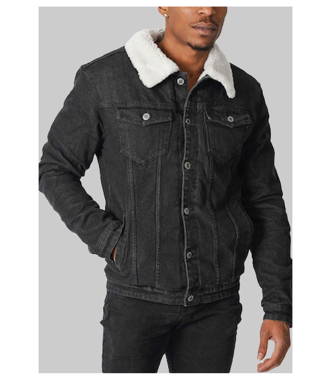 Veste jean sherpa-1