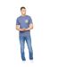 Mens Hoogan T-shirt Blue Crosshatch-2