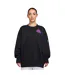 Womens/ladies Phoenix England Fleece Crew Neck Sweatshirt Black Purple Nike-2