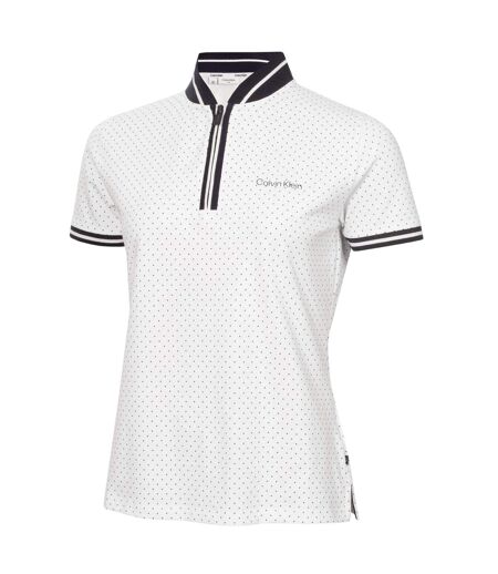 Polo Motif/style Micro-pois Camilla Femme Blanc Calvin Klein