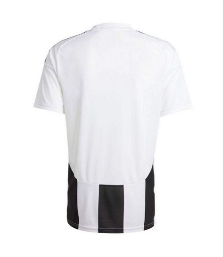 Maillot De Foot Style À Rayures Homme Blanc Noir Adidas