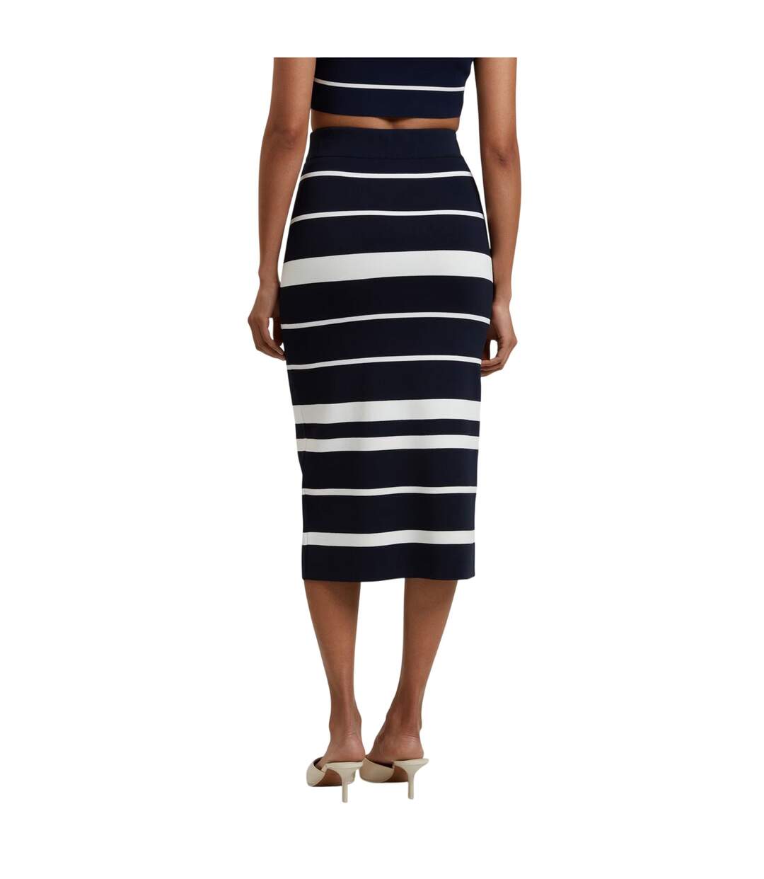 Jupe Droite Motif/style À Rayures Femme Bleu Marine Ted Baker-3