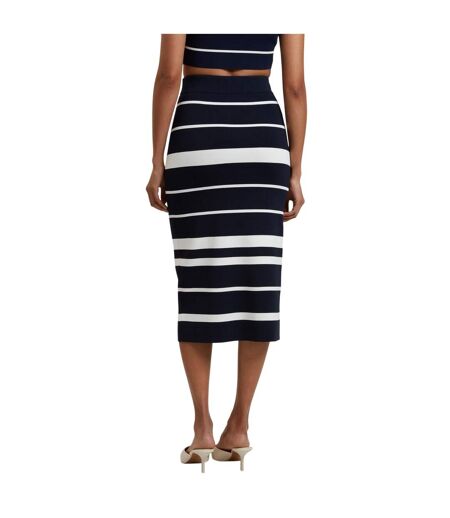 Jupe Droite Motif/style À Rayures Femme Bleu Marine Ted Baker