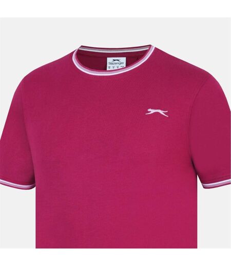 Mens Cotton T-shirt Berry Slazenger