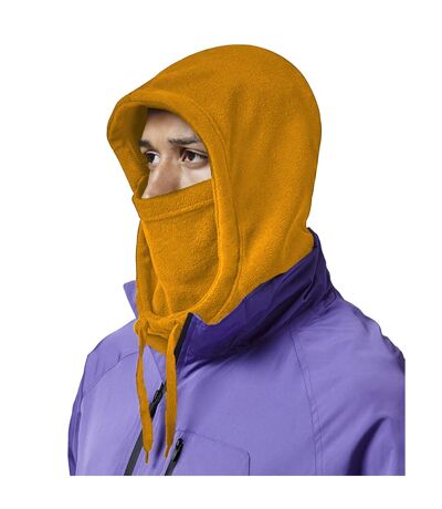 Unisex adult fleece recycled snood one size mustard yellow Beechfield