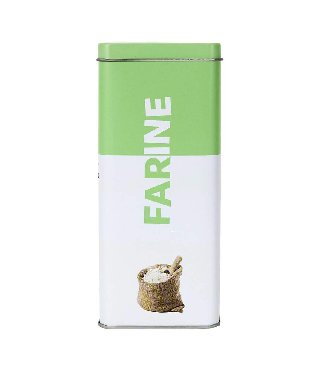 Boîte à Farine en Métal Ludique 18cm Vert-3