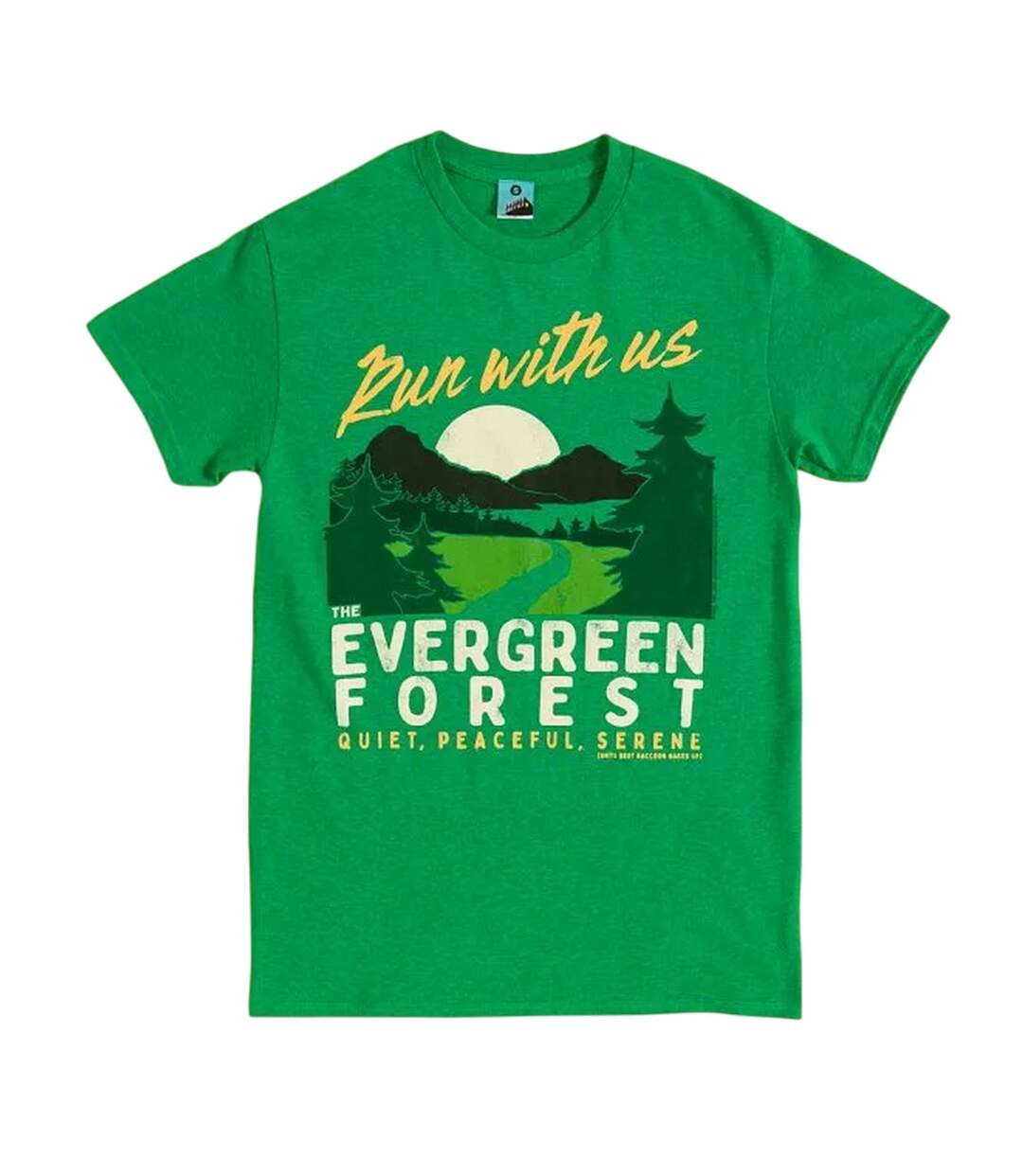 T-shirt Evergreen Forest Adulte Vert The Raccoons-1