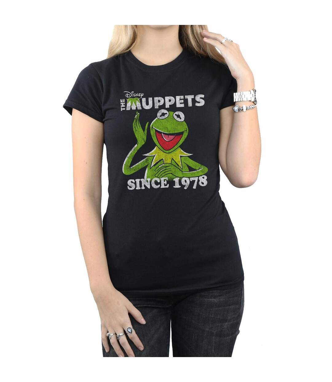Disney Femme/Les femmes The Muppets Kermit Since 1978 - T-shirt en coton (Noir) - UTBI49019-3
