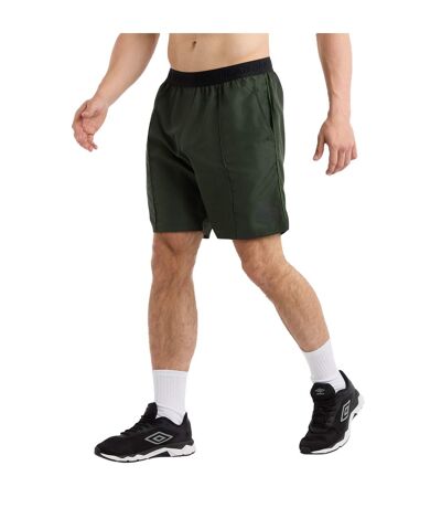 Mens Pro Training Woven Shorts Deep Forest Cactus Umbro