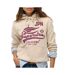 Sweat beige femme superdry high flyers hood - l-1