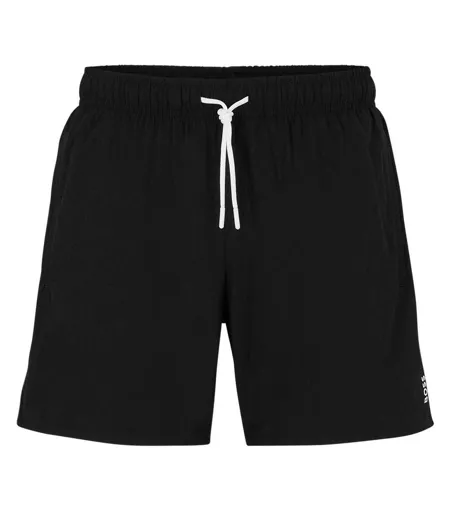 Mens Iconic Regular Swim Shorts Black Boss