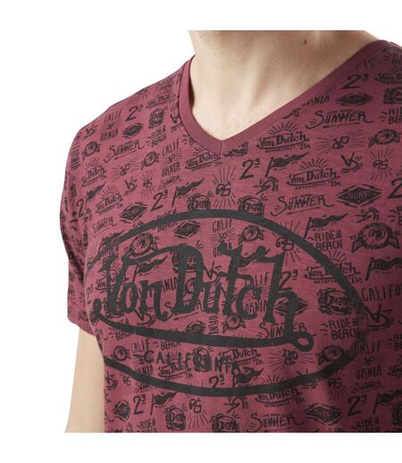 T-shirt homme col v imprimé en coton Tyron Vondutch