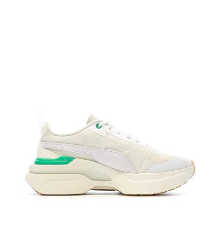 Baskets écru/vert femme puma kosmo rider