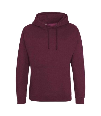 Sweat à capuche college adulte bordeaux fumé Awdis