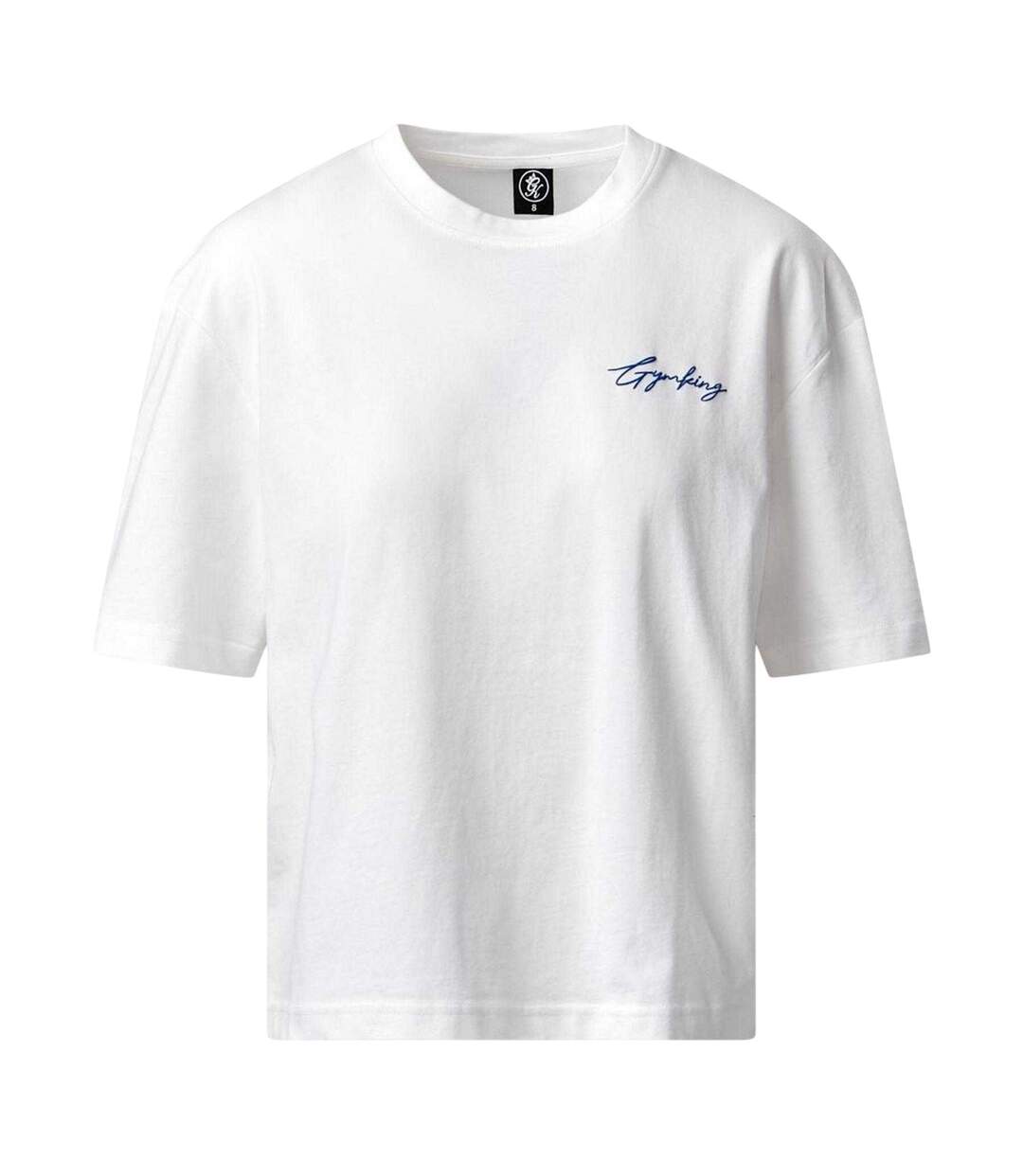 Womens/ladies Mindset Embroidered Logo T-shirt Cream Gym King-2