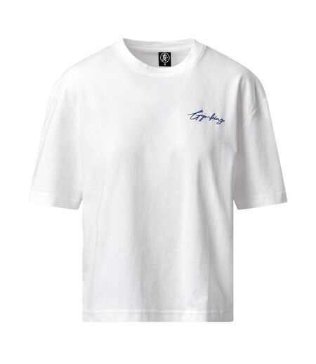 Womens/ladies Mindset Embroidered Logo T-shirt Cream Gym King