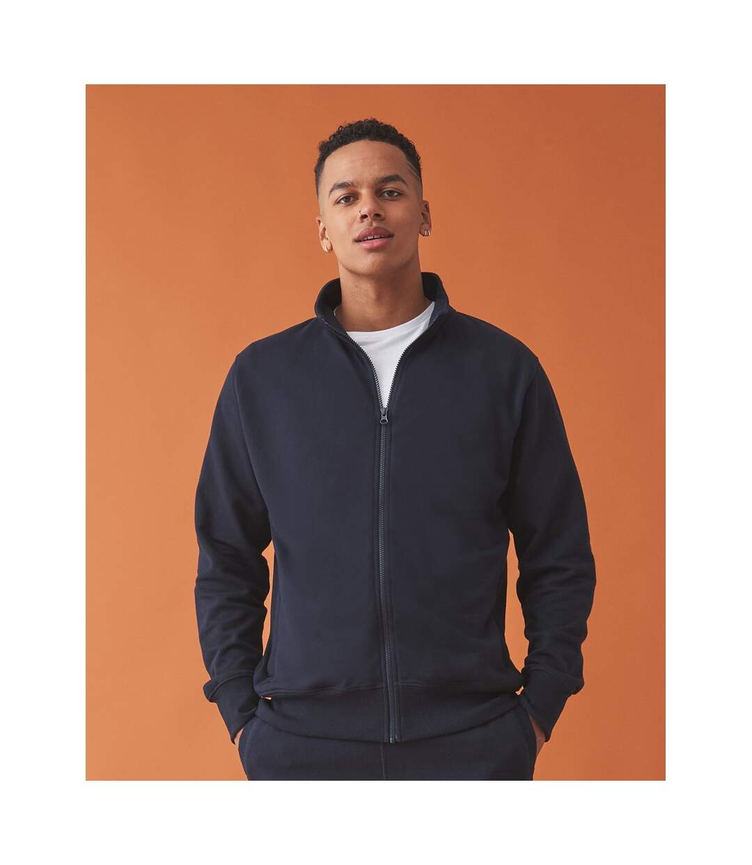 Unisex Adult Campus Full Zip Sweatshirt New French Navy Awdis-2