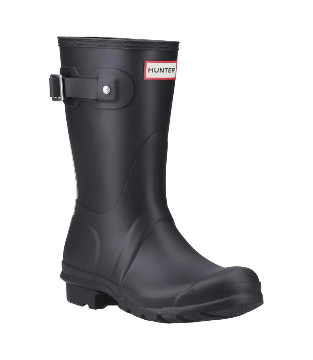 Womens/ladies Original Short Wellington Boots Black Hunter-1