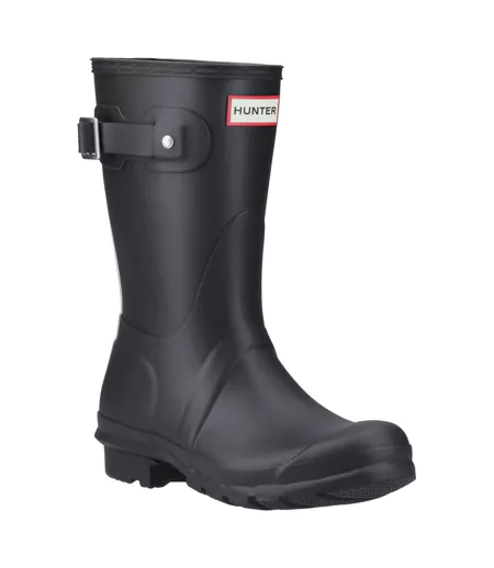 Womens/ladies Original Short Wellington Boots Black Hunter