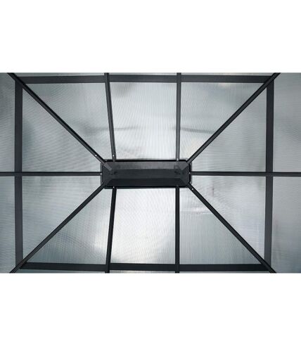 Pergola Belize en aluminium et polycarbonate - L. 360 x 300 cm - Graphite