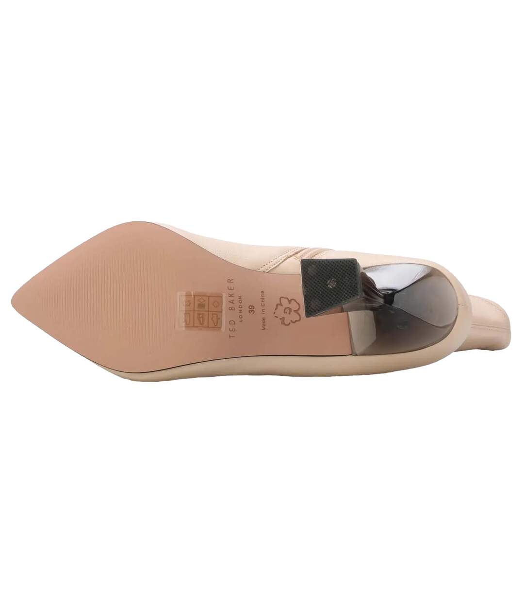 Womens/ladies Liya Leather Ankle Boots Natural Ted Baker-4