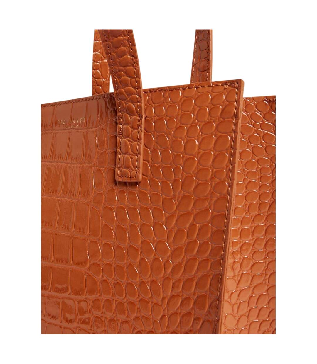 Tote Bag Motif/style Peau De Crocodile Wenella 25 Cm X 12 Cm X 25 Cm Marron Clair Ted Baker-4