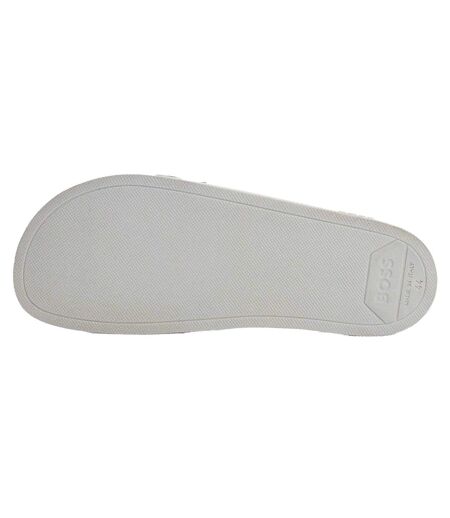 Claquettes Motif/style Logo Bay Adulte Blanc Boss