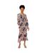 Womens/ladies Floral V Neck Maxi Dress Multicoloured Print Little Mistress-4
