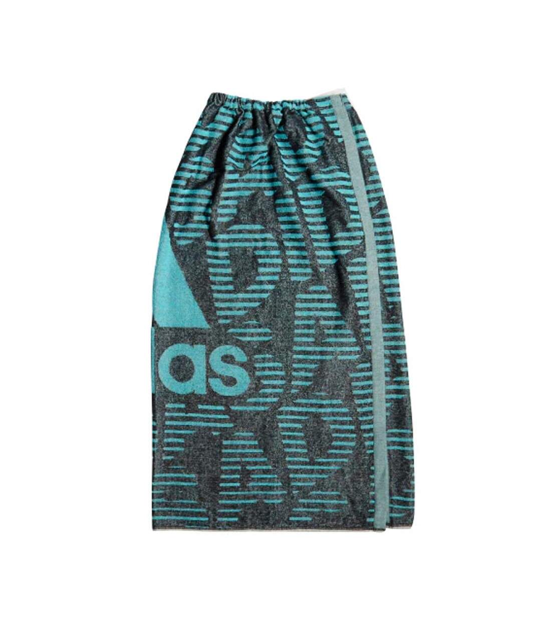 Serviette turquoise/noir homme adidas wrap towel - taille 1-1