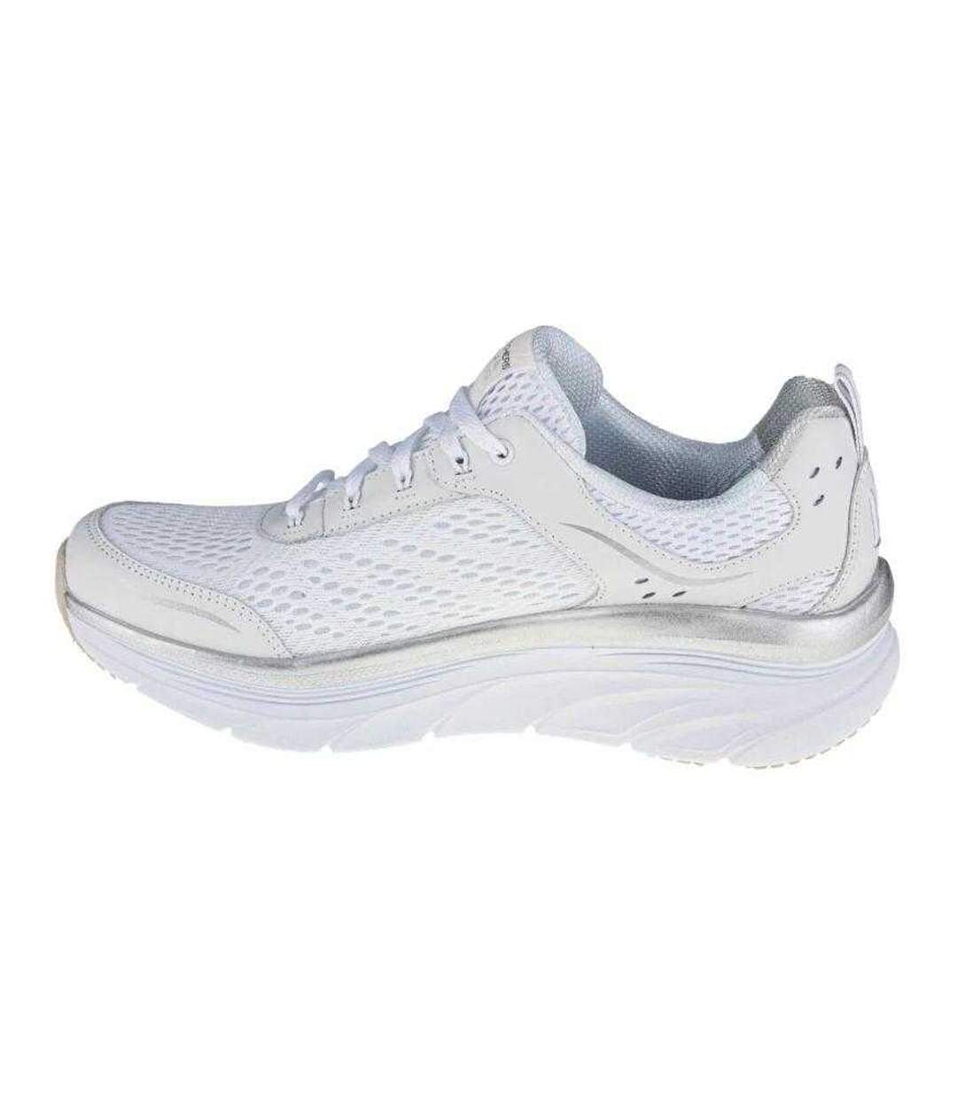 Womens/ladies D´lux Walker Leather Shoes White Skechers-3