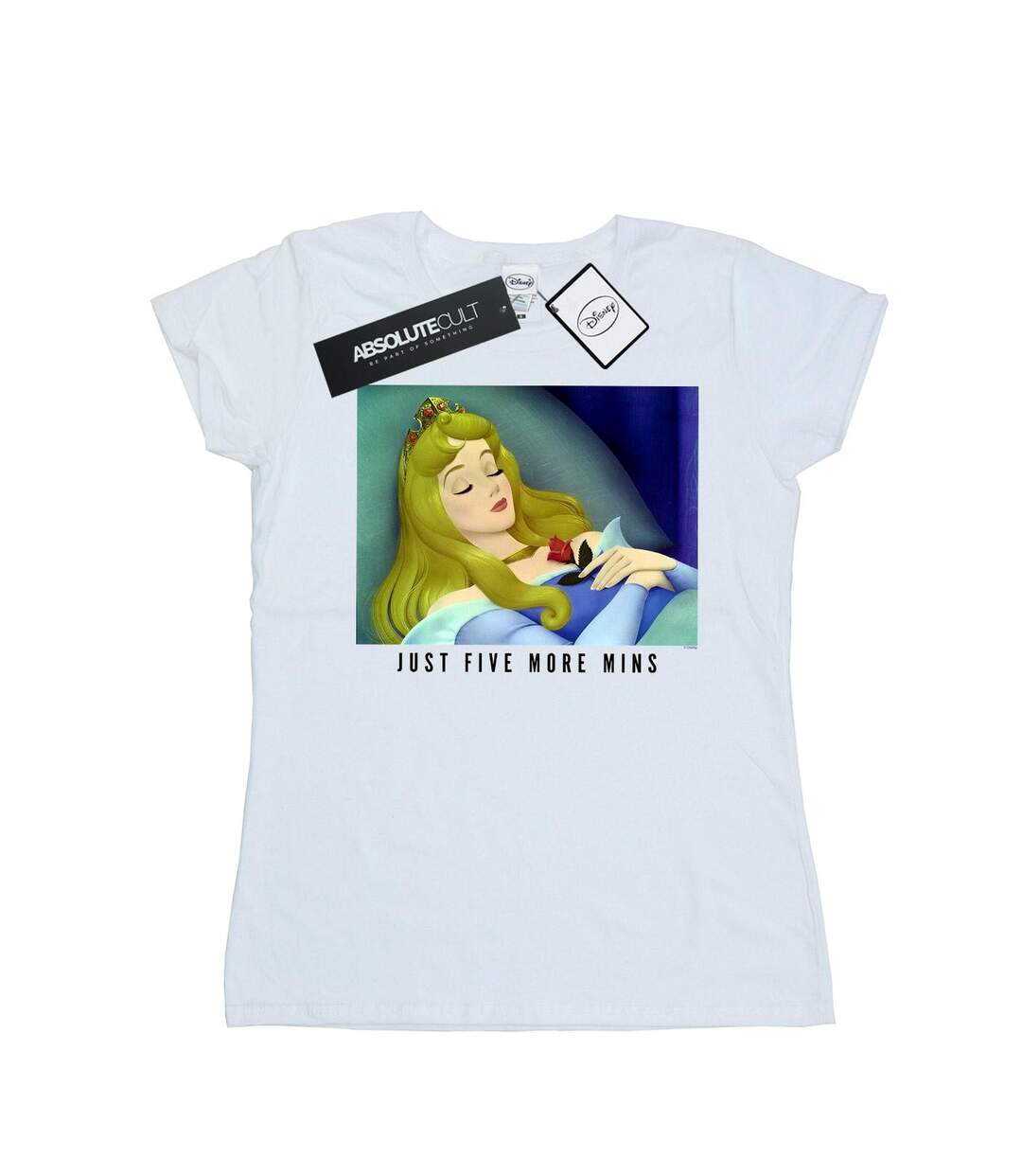 Disney Princess - T-shirt SLEEPING BEAUTY FIVE MORE MINUTES - Femme (Blanc) - UTBI37068-1