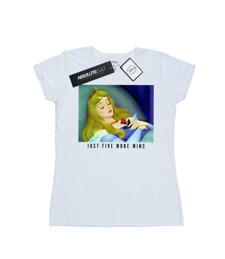 Disney Princess - T-shirt SLEEPING BEAUTY FIVE MORE MINUTES - Femme (Blanc) - UTBI37068