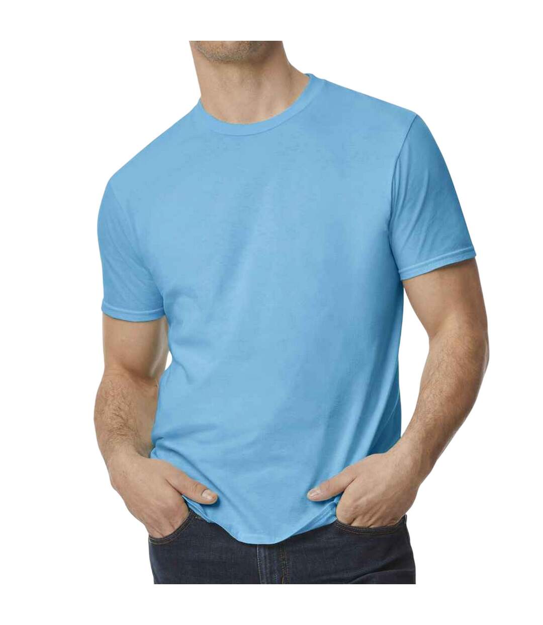 T-shirt Softstyle Ez Adulte Bleu Clair Gildan-1