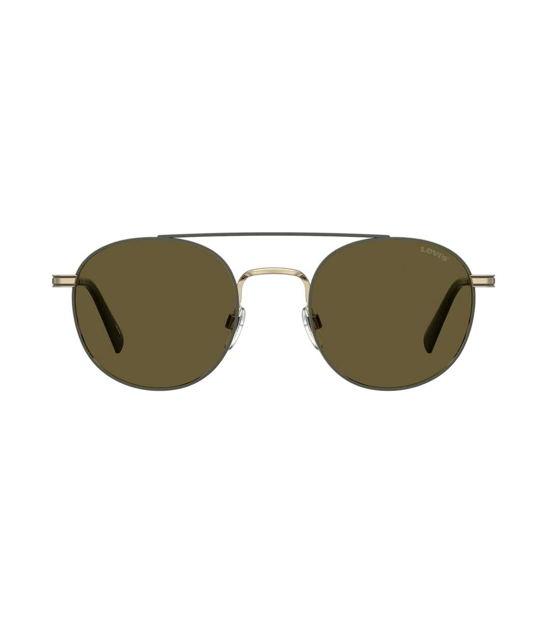 Unisex Adult Round Frame Beach Sunglasses One Size Gold Levis-2