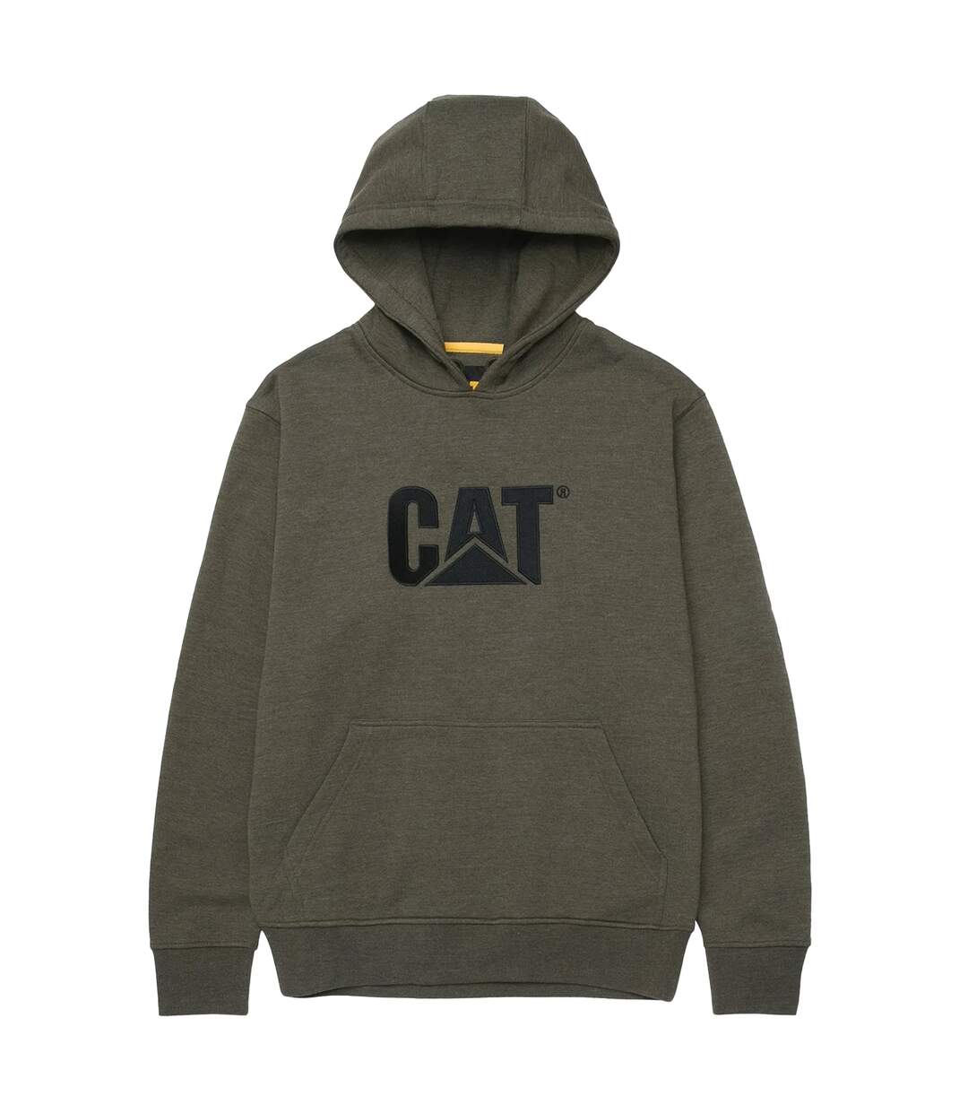 Sweat À Capuche Trademark Homme Vert Kaki Chiné Caterpillar-1