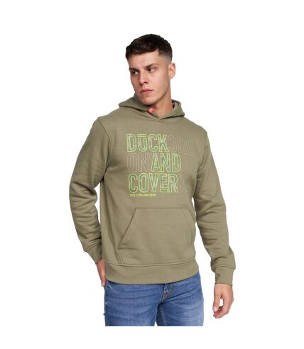 Duck and Cover Mens Pecklar Hoodie (Olive)