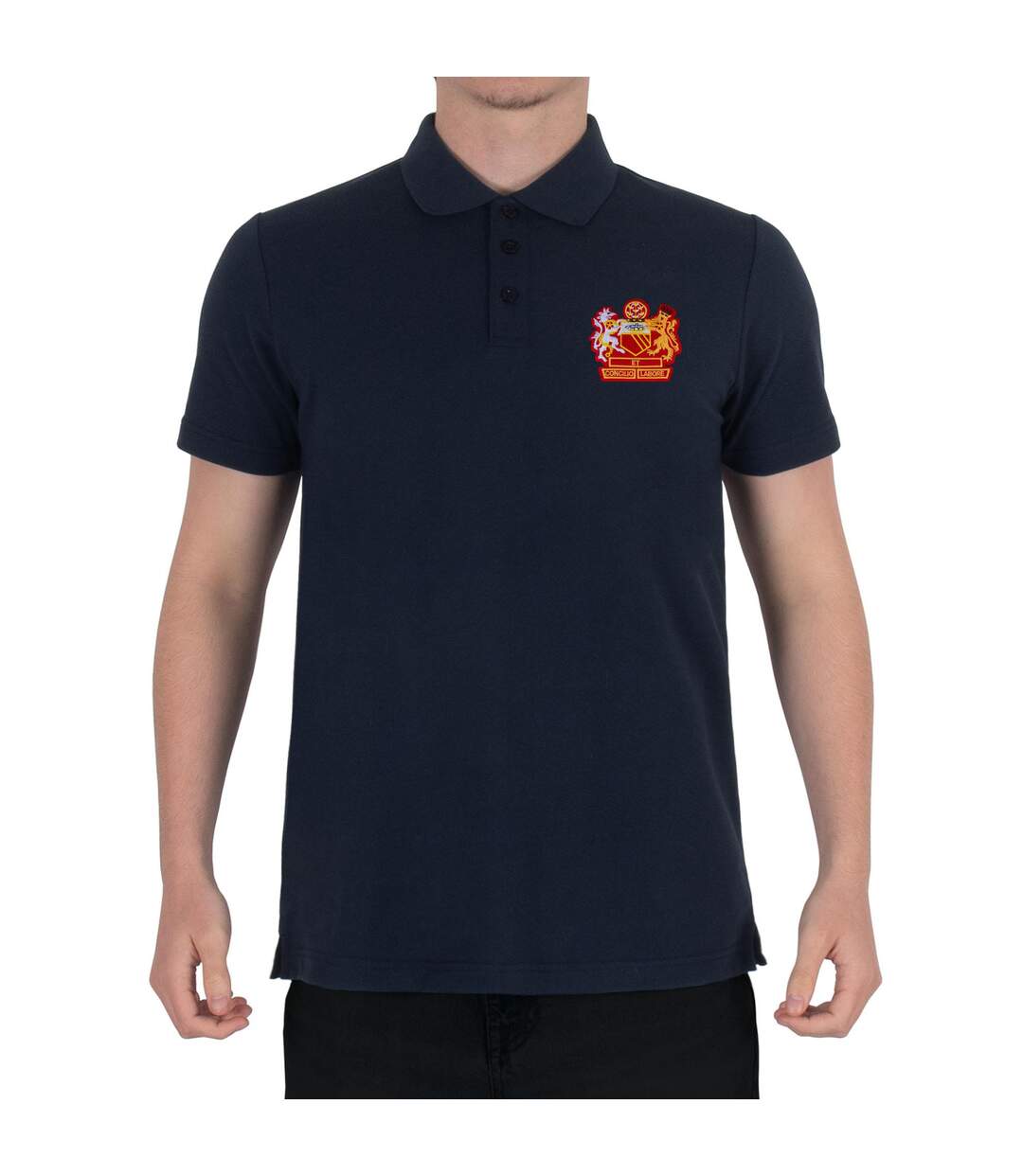 Polo Motif/style Emblème Manchester Homme Bleu Marine Fan Originals-1