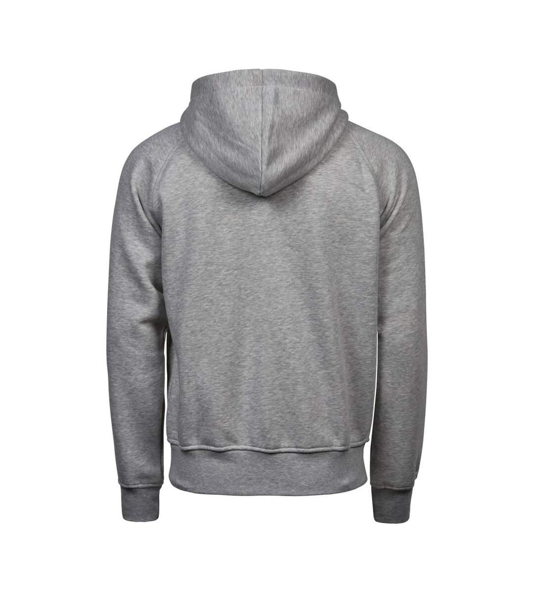 Mens Fashion Zip Hooded Sweatshirt Heather Grey Tee Jays-3
