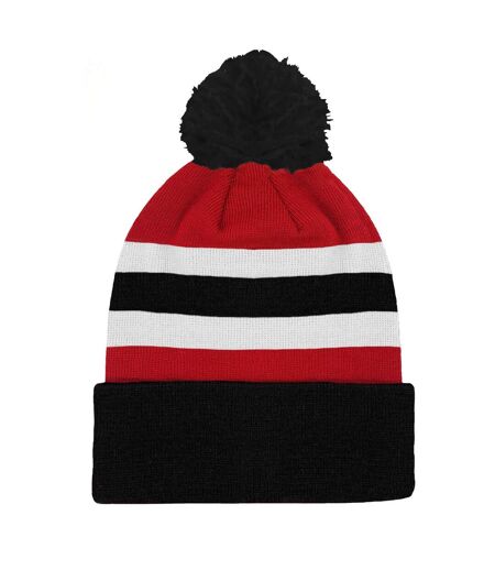 United Retro Football Beanie Red Black White Fan Originals